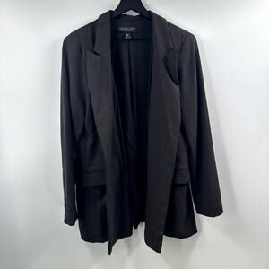 Rachel Zoe Open Deep Brown Blazer Size Extra Large